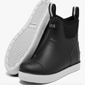 LFH Men’s Black and White Rain Boots